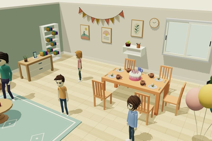 Ein Wohnzimmer auf der ScenaCare-Plattform